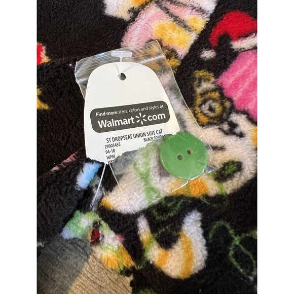 Christmas Pajamas PJs Union Suit Drop Seat 1 pc Small NWT Meowy‎ Catmas Holiday - Picture 7 of 14